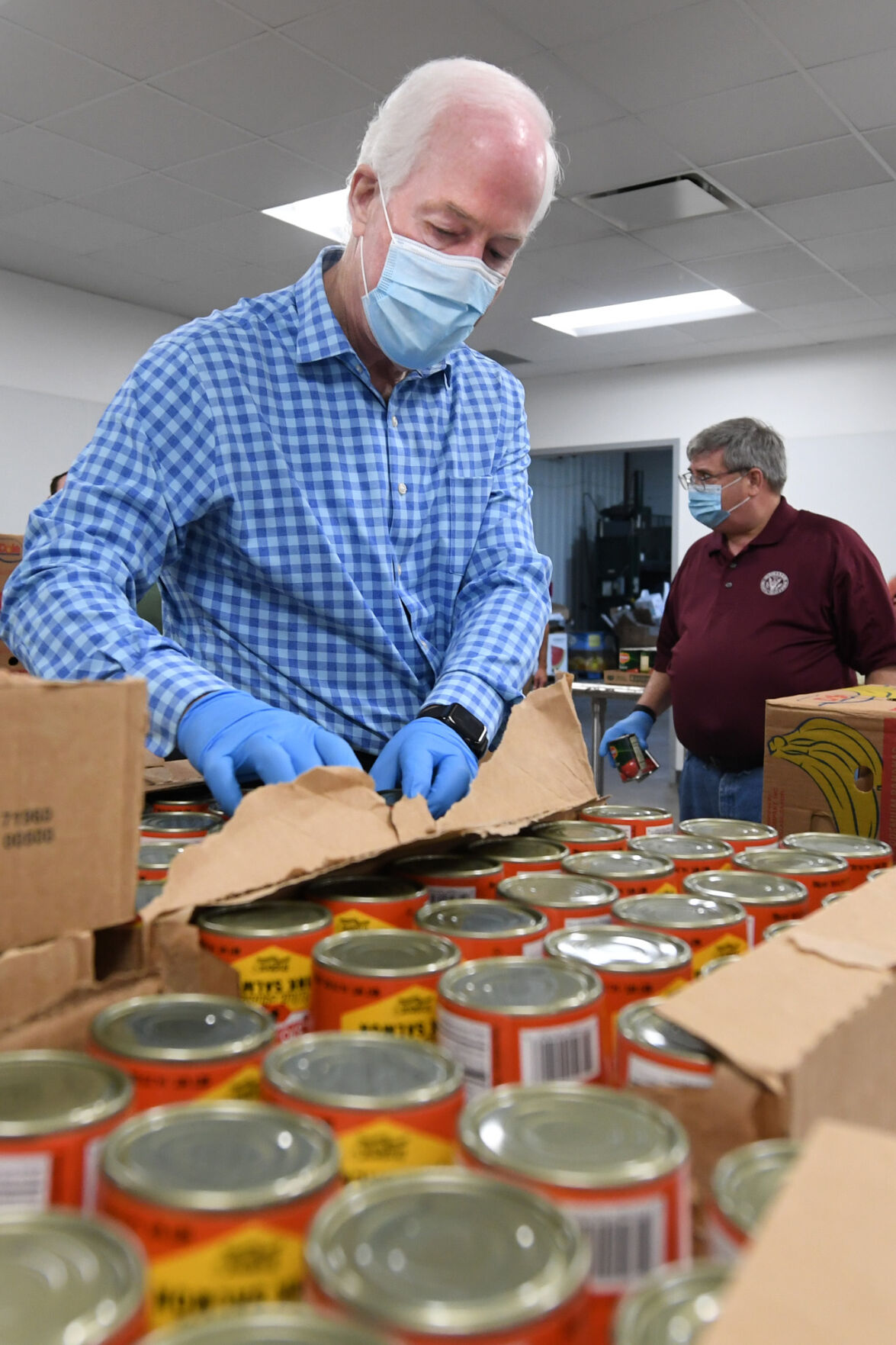 Sen. John Cornyn at BV Food Bank